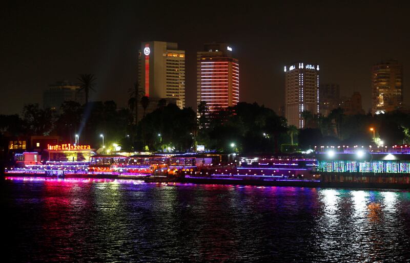 River cruise boats are parked on the Nile River in Cairo, Egypt September 17, 2017. The Sheraton hotel can be seen in the background. REUTERS/Amr Abdallah Dalsh