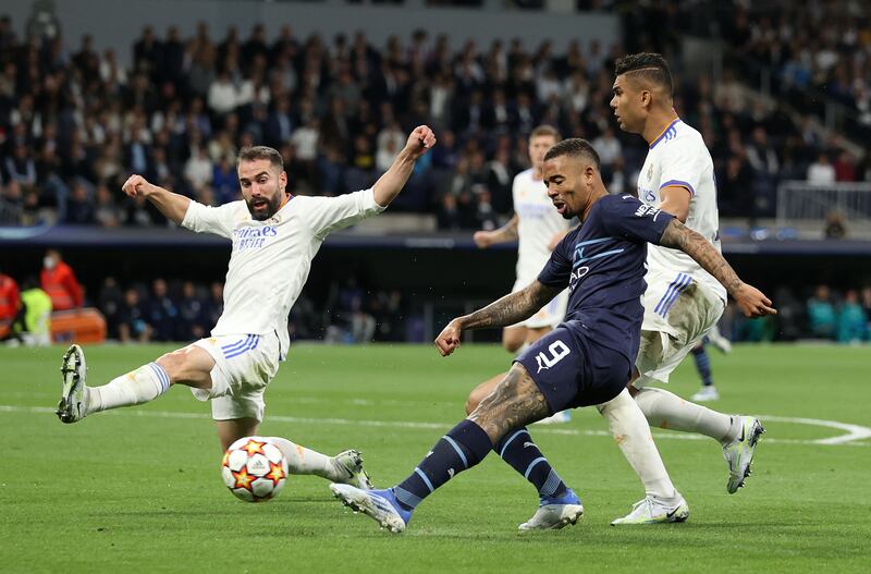 Gabriel Jesus - 7: In-form attacker whipped a curling shot just wide with Courtois beaten in first half, drilled shot straight from tight angle straight at keeper at start of second. Getty