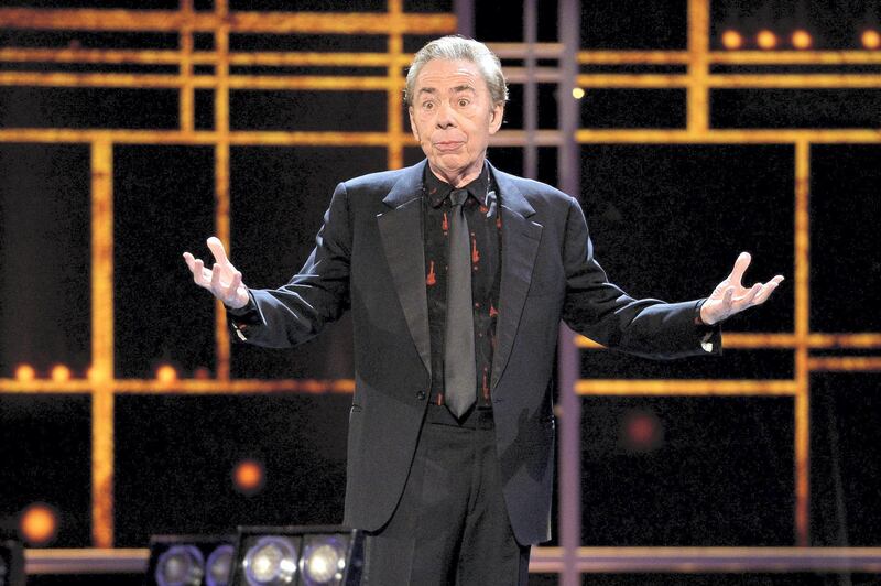LONDON, ENGLAND - APRIL 09:  Lord Andrew Lloyd Webber on stage during The Olivier Awards 2017 at Royal Albert Hall on April 9, 2017 in London, England.  (Photo by Jeff Spicer/Getty Images)