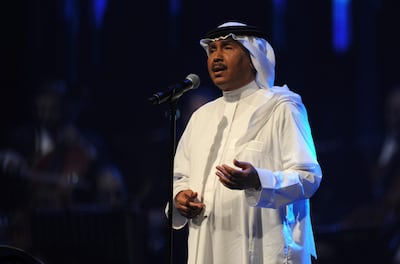 Saudi singer Mohammed Abdu performs during a concert in Jeddah on January 30, 2017. - Saudi Arabia's "Paul McCartney" took to the stage as the kingdom seeks to boost entertainment despite religious warnings of "depravity." The performance was the first major concert in seven years in the kingdom's second city, according to Arab News. (Photo by Amer HILABI / AFP) / “The erroneous mention[s] appearing in the metadata of this photo by AMER HILABI has been modified in AFP systems in the following manner: [AMER HILABI] instead of [AMEER ALHALBI]. Please immediately remove the erroneous mention[s] from all your online services and delete it (them) from your servers. If you have been authorized by AFP to distribute it (them) to third parties, please ensure that the same actions are carried out by them. Failure to promptly comply with these instructions will entail liability on your part for any continued or post notification usage. Therefore we thank you very much for all your attention and prompt action. We are sorry for the inconvenience this notification may cause and remain at your disposal for any further information you may require.”