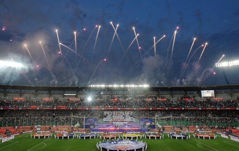 The glamour of the Indian Super League is a far cry from the I-League, Indian football's second tier. Manjunath Kiran / AFP