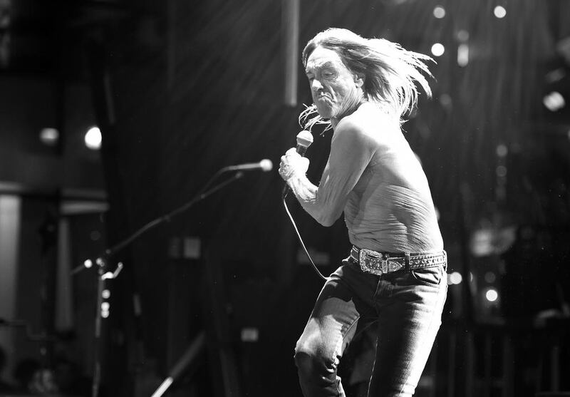Iggy Pop performs at the premiere of the Starz TV series Ash vs Evil Dead, in Los Angeles in October. Despite his advancing years – he is now 68 – Pop continues to surprise us. Chris Pizzello / Invision / AP Photo