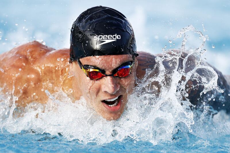 Caeleb Dressel swims in the heats of the men's 200 metre individual medley at the TYR Pro Swim Series at Mission Viejo, California, where America's top swimmers are in action before the Olympic trials. AFP