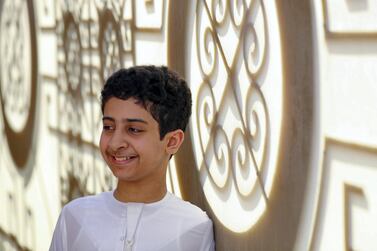 Ibrahim Alshamsi, a 12-year-old Emirati boy, beats cancer twice. Chris Whiteoak / The National
