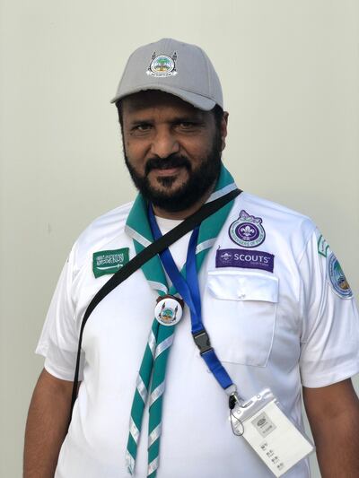 Sayed Al Qahtani, 52, volunteers with the Saudi Arabian Boy Scouts Association, of which he is the leader. Balquees Basalom / The National