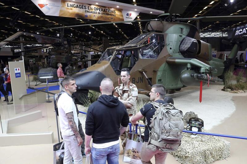 A helicopter at the Eurosatory. Jacques Demarthon