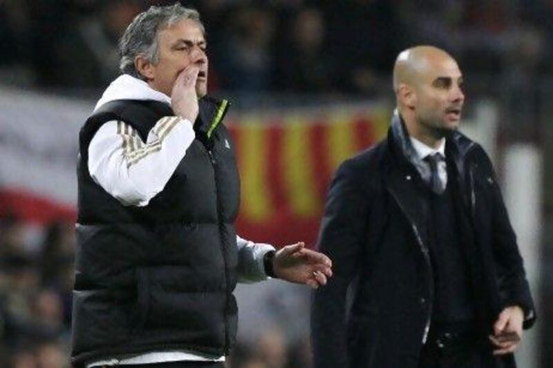 Jose Mourinho, left, and Pep Guardiola could be leaving Real Madrid and Barcelona respectively in the summer.