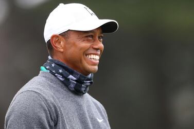 SAN FRANCISCO, CALIFORNIA - AUGUST 04: Tiger Woods of the United States looks on during a practice round prior to the 2020 PGA Championship at TPC Harding Park on August 04, 2020 in San Francisco, California. Tom Pennington/Getty Images/AFP == FOR NEWSPAPERS, INTERNET, TELCOS & TELEVISION USE ONLY ==
