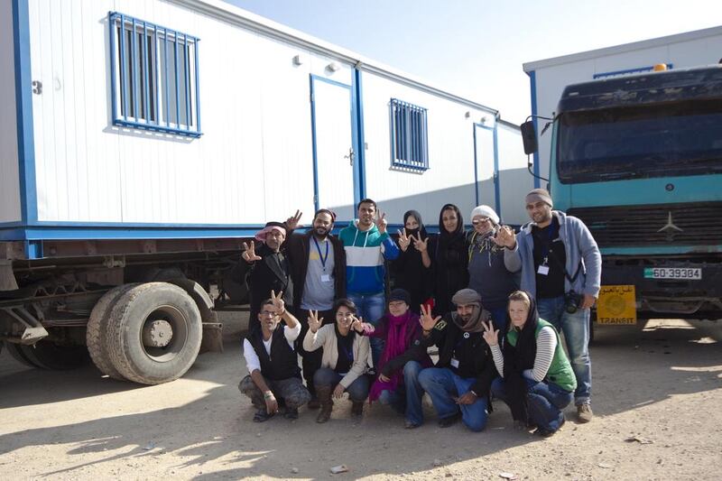 As volunteer numbers grew, a campaign was begun to provide blankets and heaters before the onset of winter last year. Her team of 50 volunteers, divided between Jordan and the UAE, distributed 3,000 items of winter clothing for children, 1,200 blankets and about 200 heaters among the refugees.  Courtesy Breathing Numbers