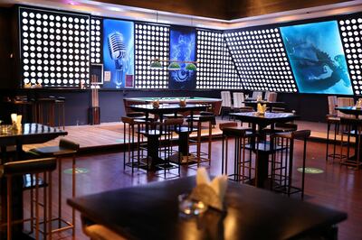 DUBAI, UNITED ARAB EMIRATES , August 17 – 2020 :- View of The Viper Room, Italian restaurant and lounge at the Grand Excelsior Hotel in Al Barsha in Dubai. (Pawan Singh / The National) For Business. Story by David