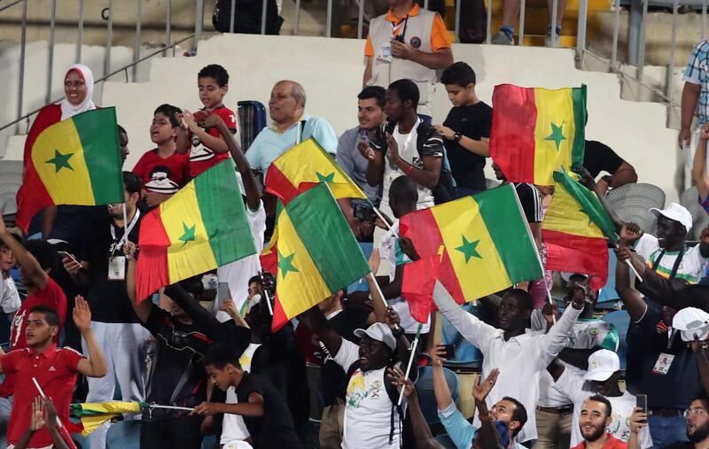 Senegal fans cheer after Keita Balde opened the scoring. EPA