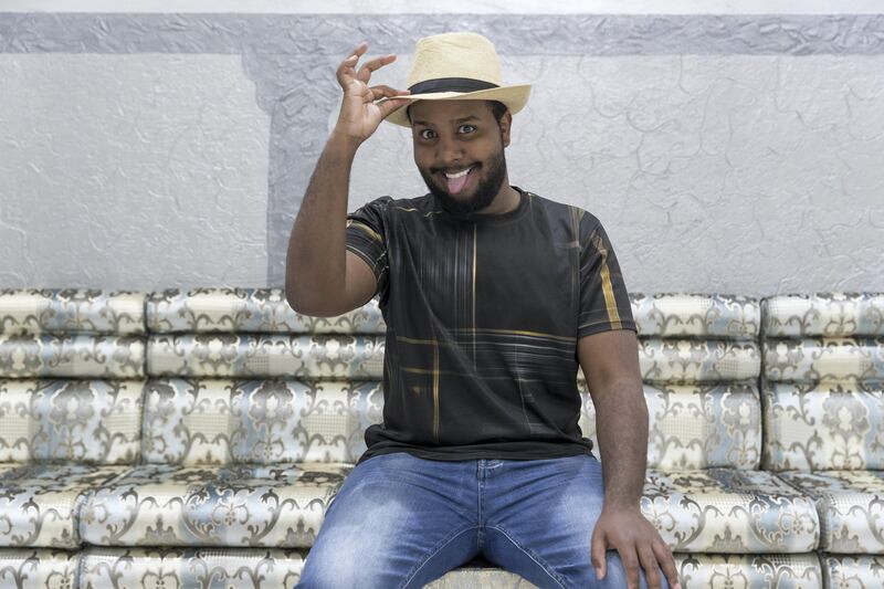 ABU DHABI, UNITED ARAB EMIRATES. 24 September 2017. Emirati Comedian Ali Bin Swelah at his home in Baniyas. (Photo: Antonie Robertson/The National) Journalist: Saeed Saeed. Section: Arts & Culture.