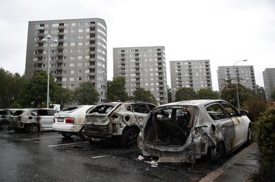 Burned cars are pictured at Froelunda Square in Gothenburg, Sweden on August 14, 2018. 


Up to 80 cars have been set on fire in western Sweden by masked vandals, police said on August 14, 2018, in what was described as organised crime weeks before the general election. Most of the cars were burned in Sweden's second largest city of Gothenburg where emergency services were dispatched to around 20 locations on late Monday, according to media reports. 
 / AFP PHOTO / TT News Agency / Adam IHSE / Sweden OUT