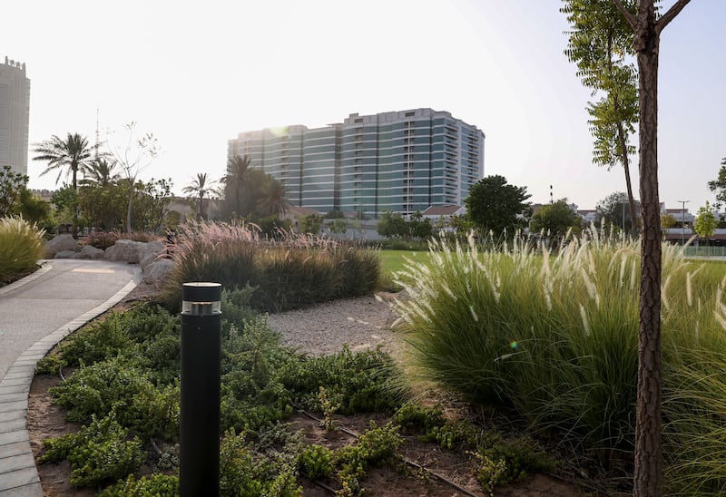 Sheikha Fatima bint Mubarak park in Khalidiya offers an air of peace in the bustling urban landscape surrounding it.