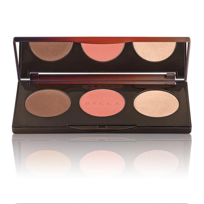 The Sunchaser Palette from Becca include a blush, highlighter and bronzer that promise to give a beachy, sun-kissed look; Dh156. Courtesy of Becca