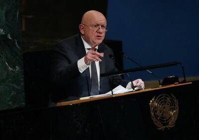 Russia's representative to the UN, Vassily Nebenzia, called the decision to reject a secret ballot an 'outrageous fraud'. EPA