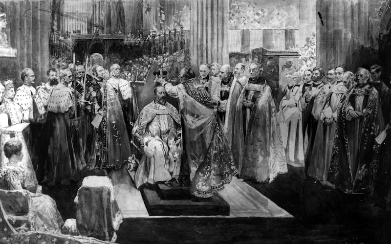 The coronation of Edward VII in Westminster Abbey in 1902