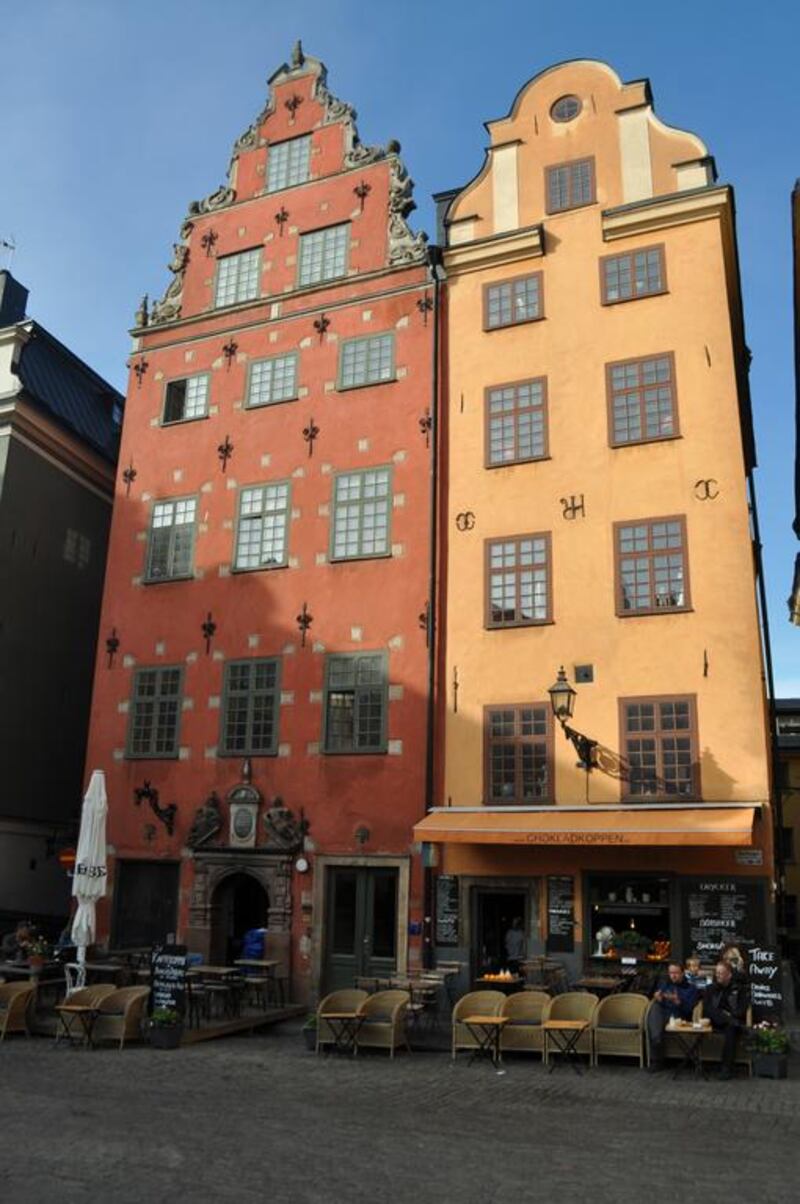 Coloured houses in Stortoget, Gamla Stan's beautiful central square. (Photo by Rosemary Behan)