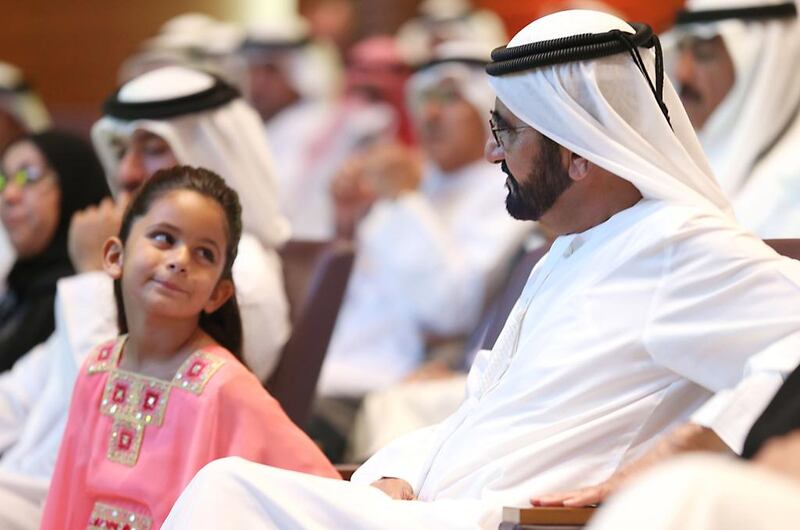 May: Sheikh Mohammed bin Rashid, Vice President and Prime Minister of UAE and Ruler of Dubai, accompanied by his youngest daughter, Sheikha Al Jalila, officially launch the Al Jalila Foundation. Picture courtesy of Wam 