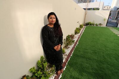 Sithara Sethumadhavan and family bought a four-bedroom villa in Jumeirah Village Circle, Dubai, this year. Chris Whiteoak / The National