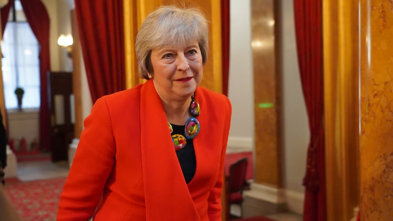 Former British prime minister Theresa May at the summit