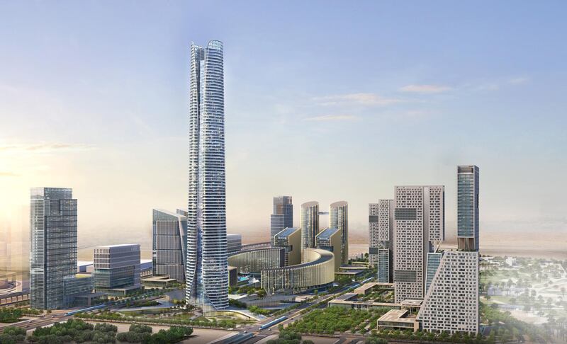 A rendering of Iconic Tower. The Capital Business District (CBD) being built in Cairo’s New Administrative Capital. The 20 skyscrapers in the district include the 385-metre Iconic Tower, which will be the tallest building in Africa. Photo: Dar Al-Handasah