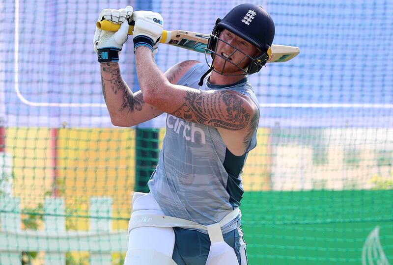 England Test captain Ben Stokes bats during a training session in Abu Dhabi on Tuesday, November 22, 2022, ahead of their tour to Pakistan. All images Chris Whiteoak / The National