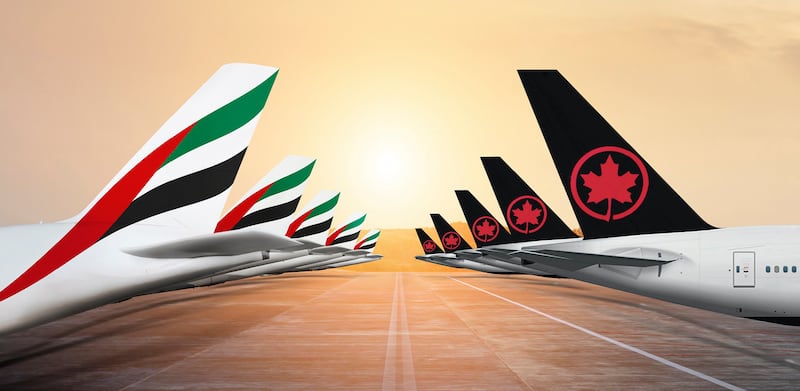 Emirates customers will be able to book codeshare flights to and from Canadian cities beyond Toronto, including Calgary, Edmonton, Halifax, Montreal, Ottawa and Vancouver, following a codeshare deal with Air Canada. Photo: Emirates