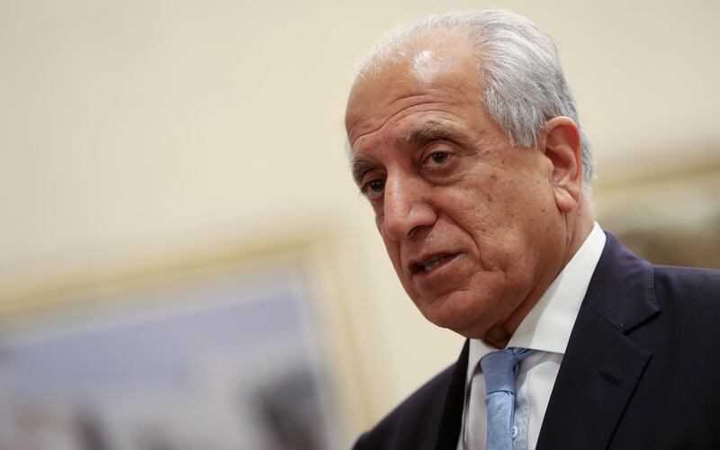 US Special Representative for Afghanistan Reconciliation Zalmay Khalilzad attends the Intra Afghan Dialogue talks in the Qatari capital Doha on July 8, 2019. - Dozens of powerful Afghans met with a Taliban delegation on July 8, amid separate talks between the US and the insurgents seeking to end 18 years of war. The separate intra-Afghan talks are attended by around 60 delegates, including political figures, women and other Afghan stakeholders. (Photo by KARIM JAAFAR / AFP)