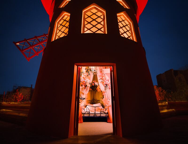 The Moulin Rouge has unveiled a secluded room inside the famed red windmill that can be rented for a night. All photos: Daniel Alexander Harris / Airbnb