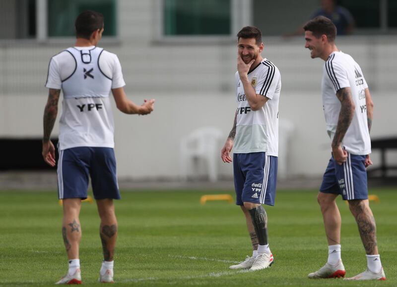 There was a relaxed feeling to Argentina's final training session. Reuters