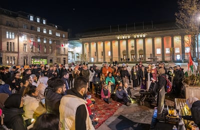 A vigil for Gaza in Dundee City Square. Getty Images