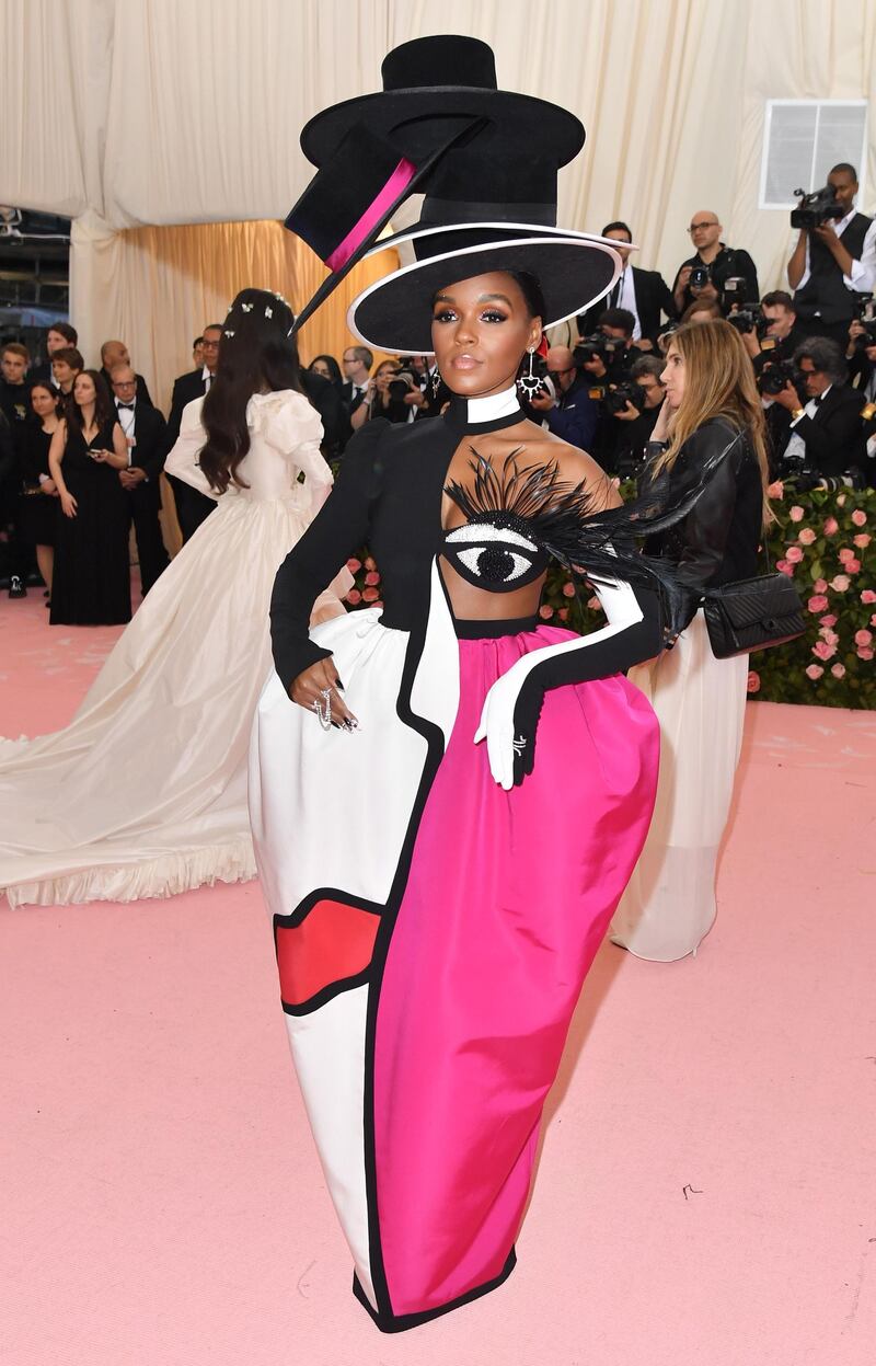 Singer Janelle Monae arrives at the 2019 Met Gala in New York on May 6. AFP