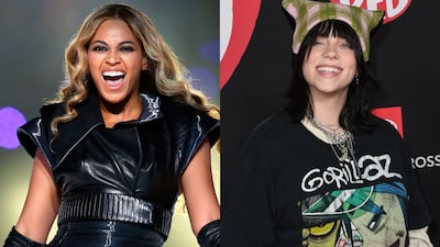 Beyonce and Billie EIlish will perform their nominated songs at the Oscars. Photo: AFP