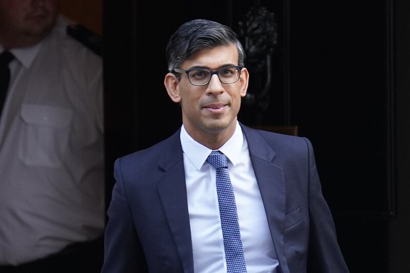 Prime Minister Rishi Sunak departs 10 Downing Street, London, to attend Prime Minister's Questions at the Houses of Parliament. Picture date: Wednesday February 1, 2023.