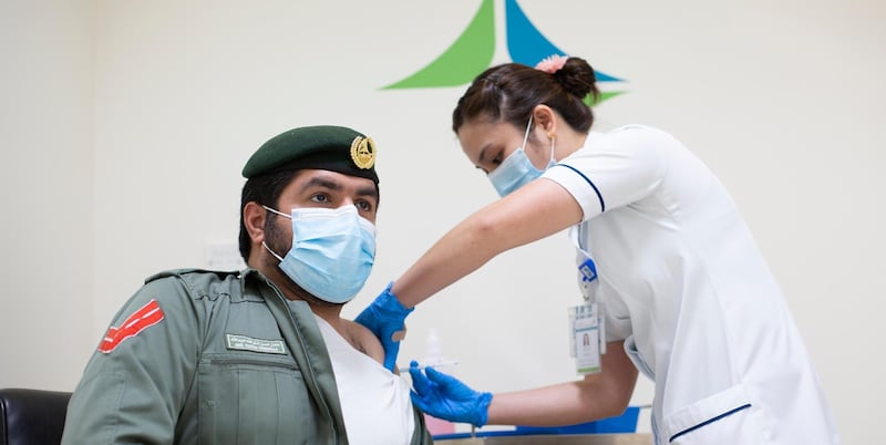 Adel Hassan Shukralla, 32, from Dubai Police, was among the first Dubai residents to receive the vaccine