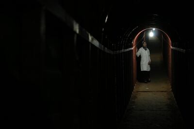 Al Ghouta, Syria - Dr. Amani in the underground tunnels. (Photo credit:  National Geographic)