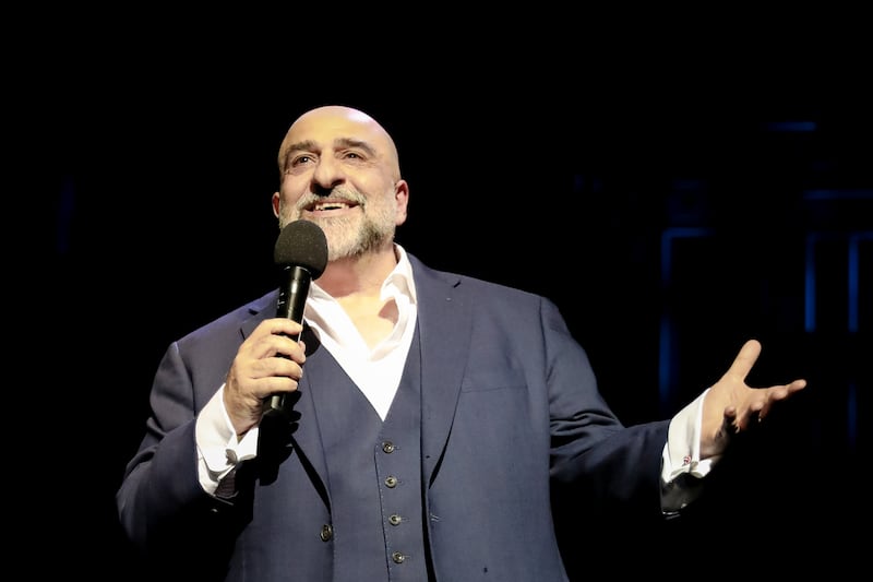 Omid Djalili performs on stage at the Royal Albert Hall as part of a Turkey and Syria Fundraiser in 2023. Getty Images