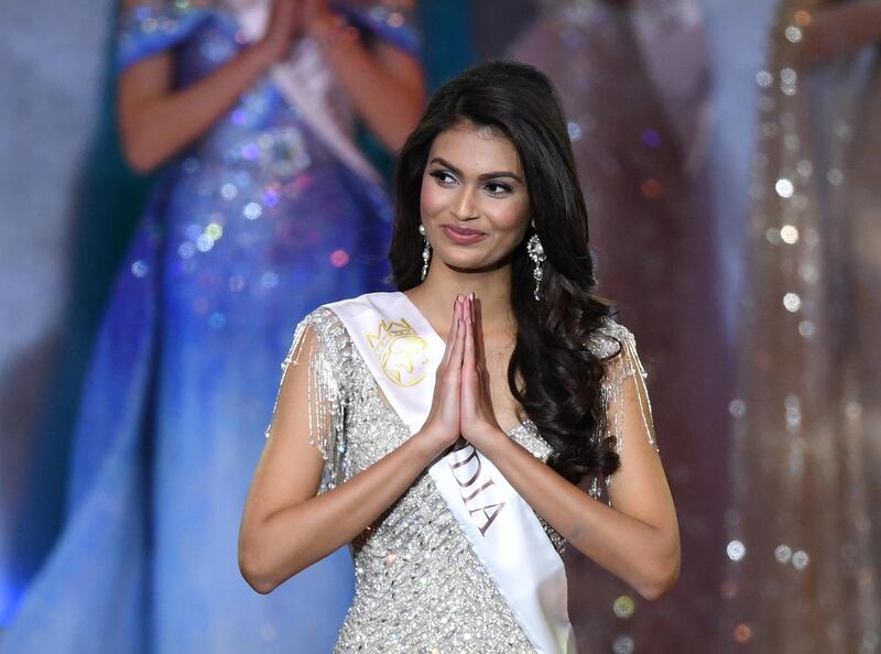 Miss India, Suman Rao took third place in the Miss World 2019 final.  EPA