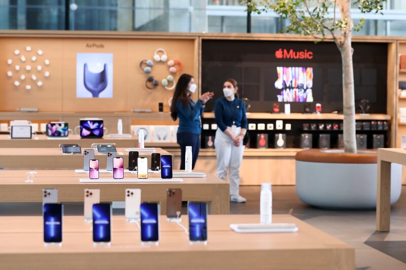 Apple’s new store at Galleria on Al Maryah Island.