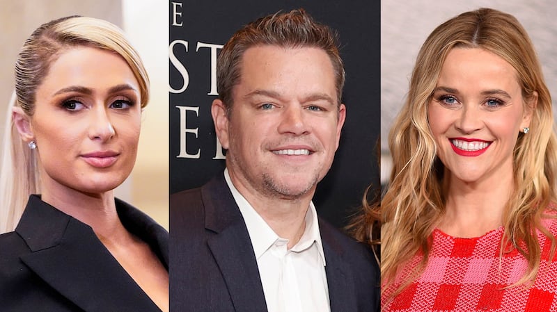 From left: Paris Hilton, Matt Damon and Reese Witherspoon have all thrown their weight behind promoting and selling cryptocurrencies and NFTs. Reuters, AFP and AP