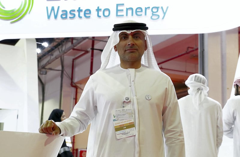 DUBAI , UNITED ARAB EMIRATES ,  October 23 , 2018 :- Khaled Al Huraimel , Group CEO of Bee���ah at the Bee���ah stand during the WETEX 2018 held at Dubai World Trade Centre in Dubai. ( Pawan Singh / The National )  For News. Story by Patrick