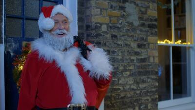 Martin Kemp's Father Christmas is encouraging people to get vaccinated. NHS/PA