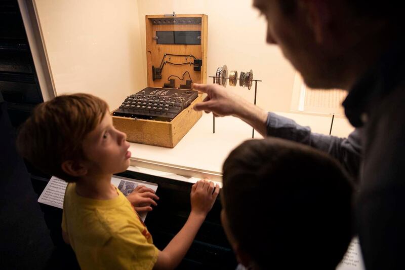 Visitors at Top Secret From ciphers to cyber security at the Science Museum �� Jody Kingzett, Science Museum Group