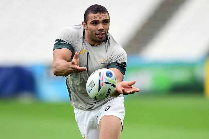 South Africa rugby star Bryan Habana shown during a practice last week before South Africa played Argentina in the Rugby World Cup third place play-off. Adam Davy / PA / AP / October 29, 2015