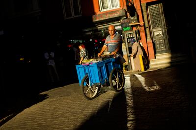 A food street vendor pushes his trolley in Istanbul, Turkey. Annual inflation in Turkey hit 78. 62% in June, the highest rate since 1998, according to official data. AP