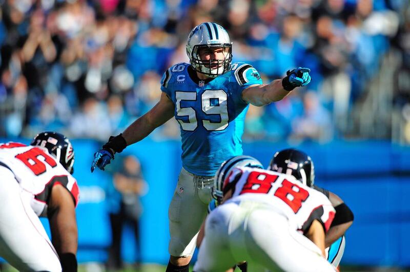 Luke Kuechly has emerged as a standout at middle linebacker in just his second year with the Carolina Panthers. Grant Halverson / Getty Images