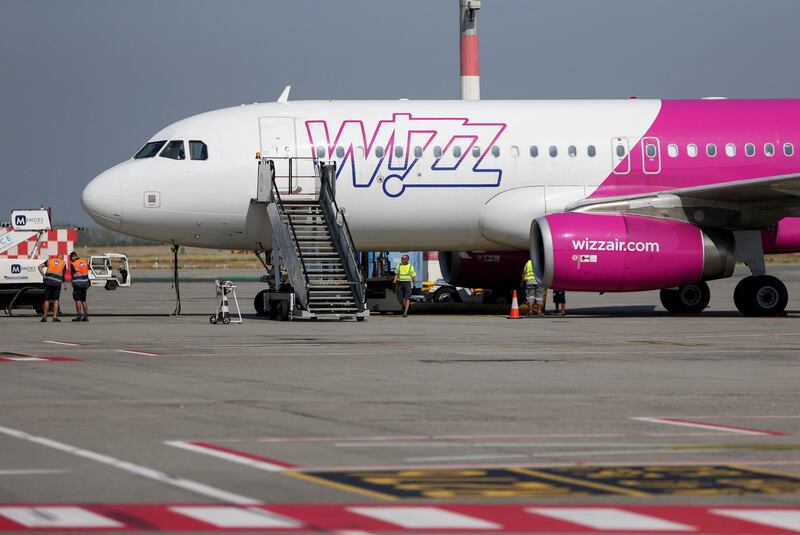 A Wizz Air plane at Ferenc Liszt International Airport in Budapest. Reuters