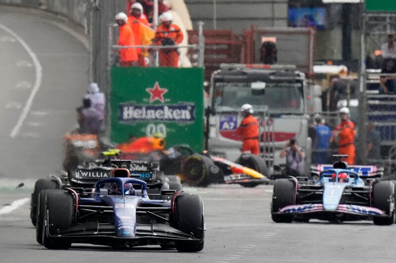 Williams driver Alexander Albon in Monaco on Sunday. AP
