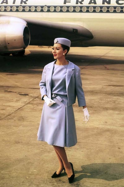 Marc Bohan, creative director at Christian Dior, created the uniforms for Air France in 1962. Photo: Air France